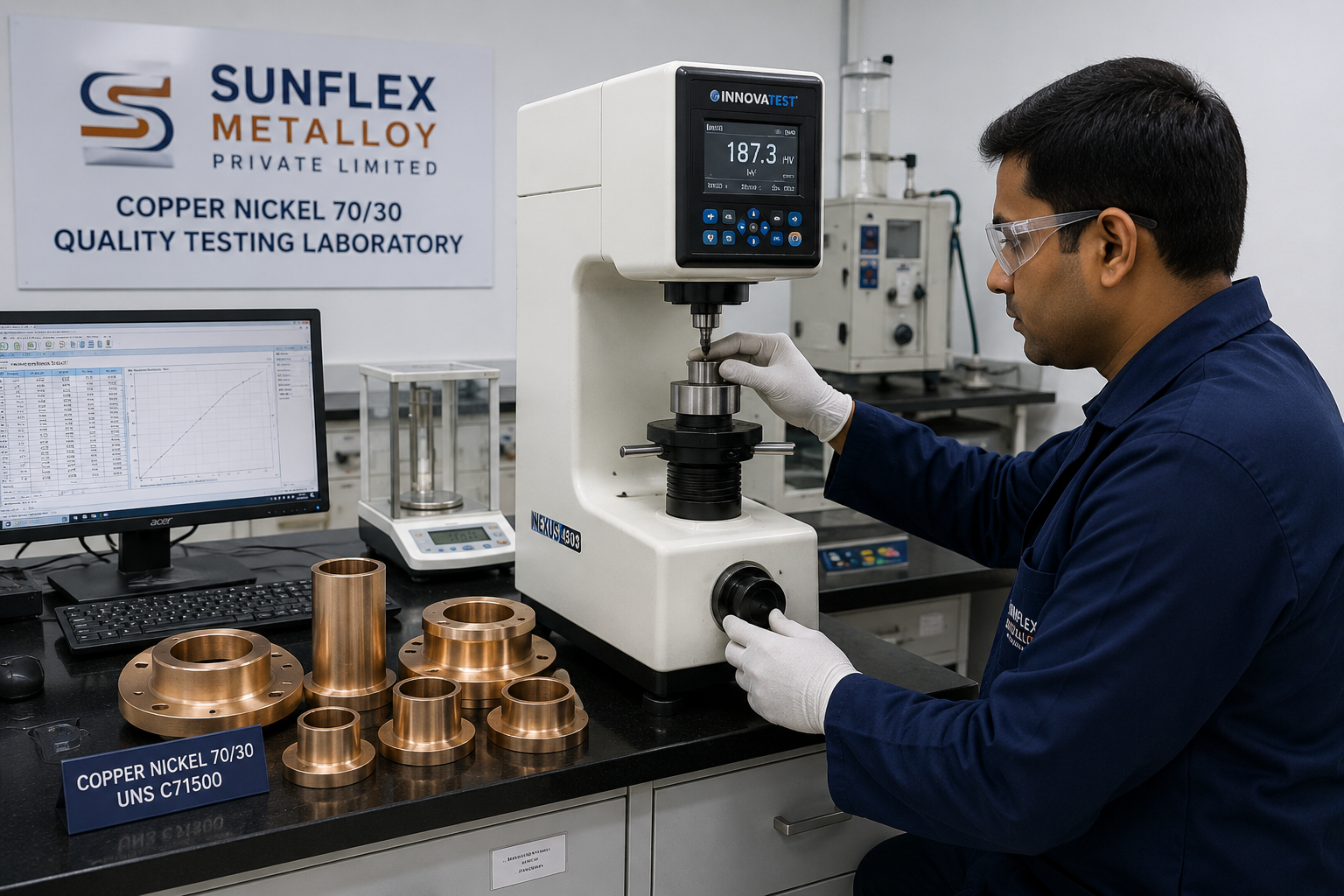 CuNi 90/10 Collar Quality Testing Laboratory – ASTM B466